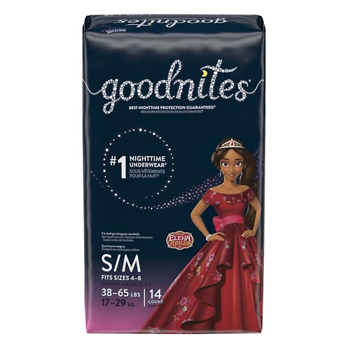 Image for Goodnites Underwear, Nighttime, Elena Avalor, S/M (38-65 lbs), Girls,14ea from Briargrove Pharmacy & Gifts