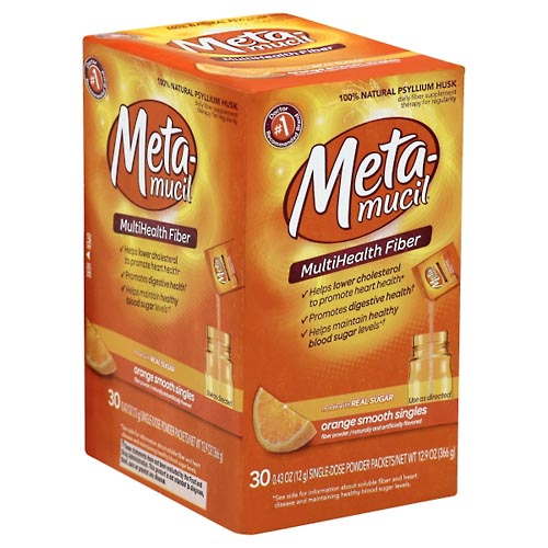 Image for Meta Mucil Fiber, 4-in-1, Orange, Powder,30ea from Briargrove Pharmacy & Gifts