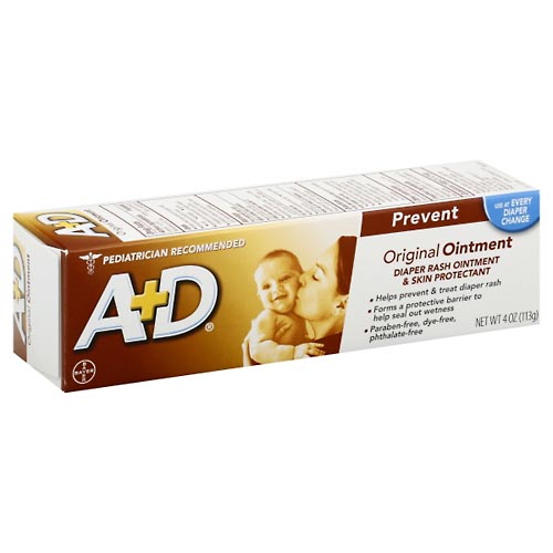 Image for A+D Diaper Rash Ointment & Skin Protectant, Original Ointment,4oz from Briargrove Pharmacy & Gifts