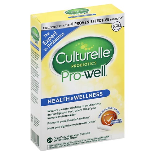 Image for Culturelle Probiotics, Vegetarian Capsules,30ea from Briargrove Pharmacy & Gifts