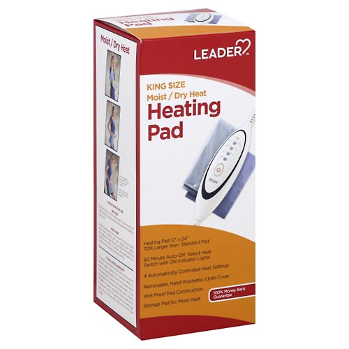 Image for Leader Heating Pad, Moist/Dry Heat, King Size,1ea from Briargrove Pharmacy & Gifts