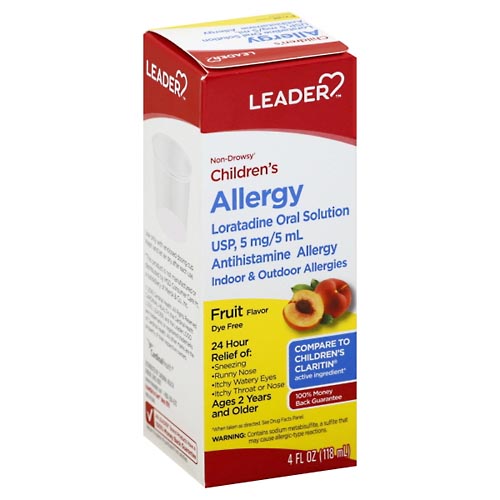 Image for Leader Allergy, Non-Drowsy, Children's, Fruit Flavor,4oz from Briargrove Pharmacy & Gifts