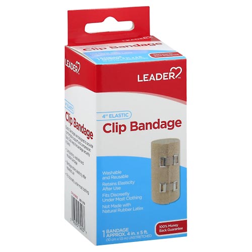 Image for Leader Clip Bandage, Elastic, 4 Inch,1ea from Briargrove Pharmacy & Gifts