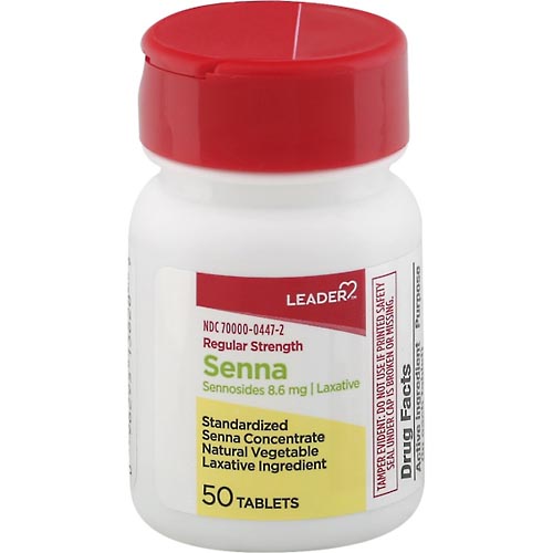 Image for Leader Laxative, Senna, Regular Strength, 8.6 mg, Tablets,50ea from Briargrove Pharmacy & Gifts