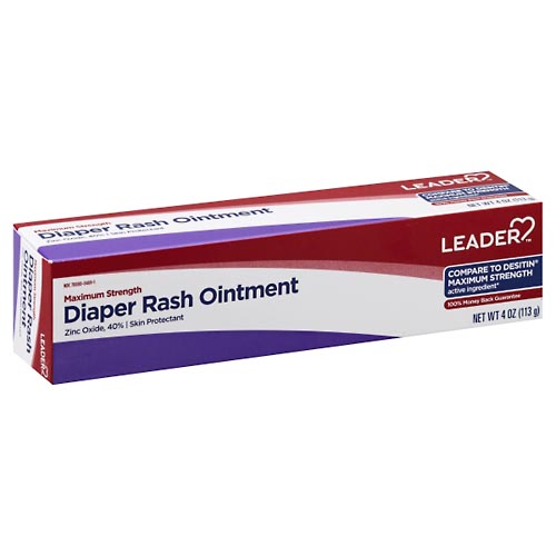 Image for Leader Diaper Rash Ointment, Maximum Strength,4oz from Briargrove Pharmacy & Gifts