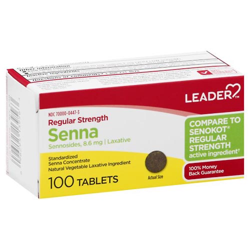 Image for Leader Senna, Regular Strength, Tablets,100ea from Briargrove Pharmacy & Gifts