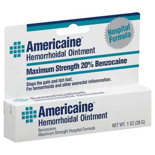 Image for Americaine Hemorrhoidal Ointment, Maximum Strength, Hospital Formula,1oz from Briargrove Pharmacy & Gifts