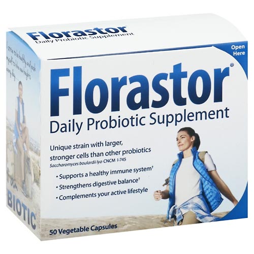 Image for Florastor Daily Probiotic Supplement, Capsule, Blister Pack,50ea from Briargrove Pharmacy & Gifts