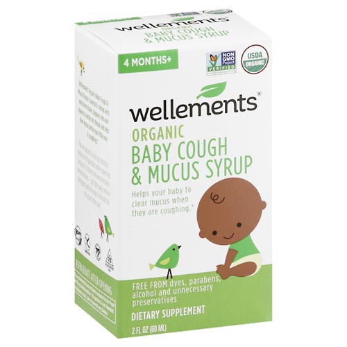 Image for Wellements Baby Cough & Mucus Syrup, Organic, 4 Months+,2oz from Briargrove Pharmacy & Gifts