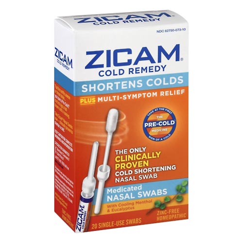 Image for Zicam Cold Remedy, Medicated Nasal Swabs,20ea from Briargrove Pharmacy & Gifts