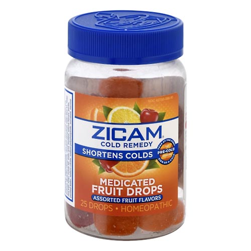 Image for Zicam Cold Remedy, Medicated Fruit Drops, Assorted Fruit Flavor,25ea from Briargrove Pharmacy & Gifts