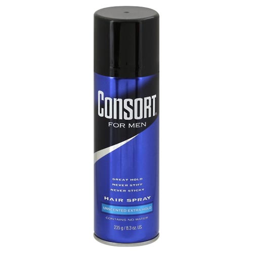 Image for Consort Hair Spray, for Men, Unscented, Extra Hold,8.3oz from Briargrove Pharmacy & Gifts