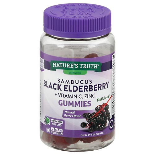 Image for Nature's Truth Sambucus Black Elderberry, Vegan Gummies, Natural Berry Flavor,50ea from Briargrove Pharmacy & Gifts