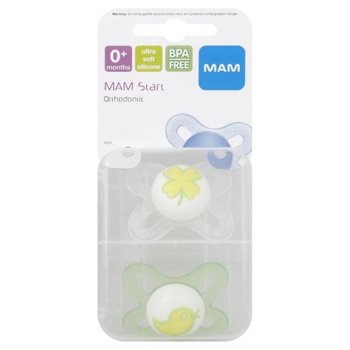 Image for MAM Pacifiers, Orthodontic, Start, 0+ Months,2ea from Briargrove Pharmacy & Gifts