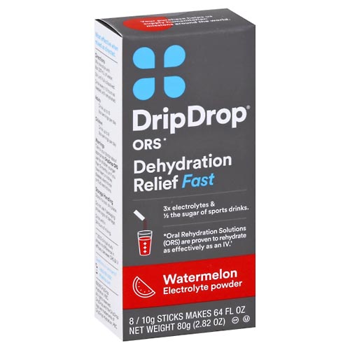 Image for Dripdrop Electrolyte Powder, Watermelon,8ea from Briargrove Pharmacy & Gifts