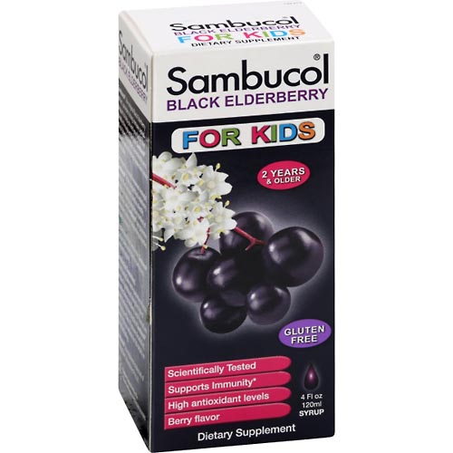 Image for Sambucol Black Elderberry, Berry Flavor, Syrup, For Kids,4oz from Briargrove Pharmacy & Gifts