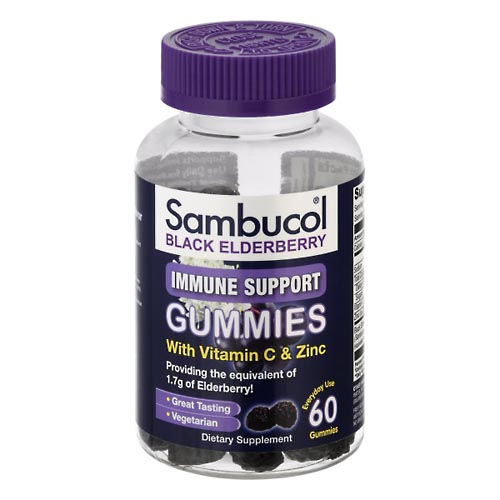 Image for Sambucol Black Elderberry with Vitamin C & Zinc, Gummies,60ea from Briargrove Pharmacy & Gifts
